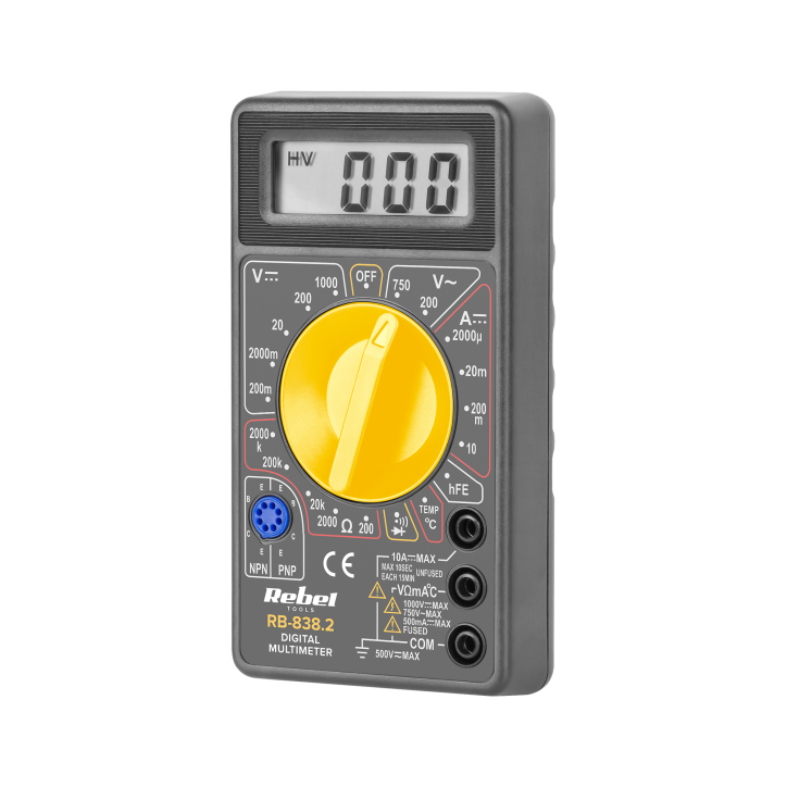 Miernik uniwersalny REBEL RB838 v.2 Miernik uniwersalny REBEL RB838 v.2