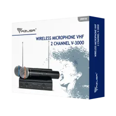 Mikrofon bezprzewodowy Azusa 2 kanały VHF V3000