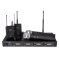 Mikrofon PLL-400 UHF 4 kanały (2 do ręki+2 na klip)