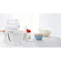 Mikser ręczny z misą obrotową 300W