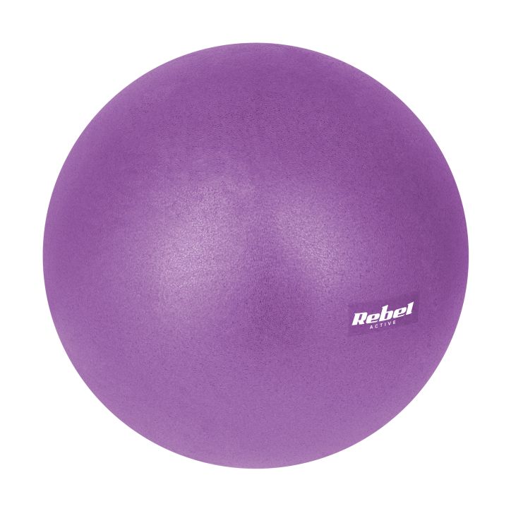Mini piłka gimnastyczna do pilates rehabilitacyjna 25cm z pompką ręczną, kolor fioletowy, REBEL ACTIVE Mini piłka gimnastyczna do pilates rehabilitacyjna 25cm z pompką ręczną, kolor fioletowy, REBEL ACTIVE