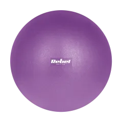 Mini piłka gimnastyczna do pilates rehabilitacyjna 25cm z pompką ręczną, kolor fioletowy, REBEL ACTIVE