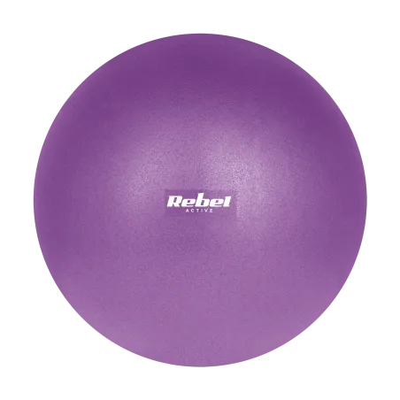 Mini piłka gimnastyczna do pilates rehabilitacyjna 25cm z pompką ręczną, kolor fioletowy, REBEL ACTIVE