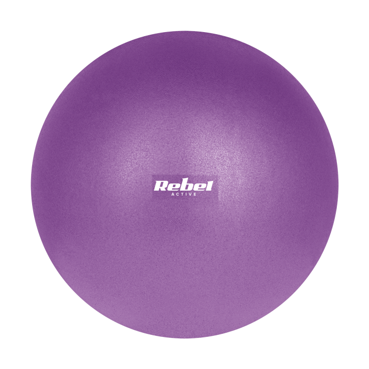 Mini piłka gimnastyczna do pilates rehabilitacyjna 25cm z pompką ręczną, kolor fioletowy, REBEL ACTIVE Mini piłka gimnastyczna do pilates rehabilitacyjna 25cm z pompką ręczną, kolor fioletowy, REBEL ACTIVE