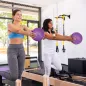 Mini piłka gimnastyczna do pilates rehabilitacyjna 25cm z pompką ręczną, kolor fioletowy, REBEL ACTIVE Mini piłka gimnastyczna do pilates rehabilitacyjna 25cm z pompką ręczną, kolor fioletowy, REBEL ACTIVE
