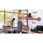 Mini piłka gimnastyczna do pilates rehabilitacyjna 25cm z pompką ręczną, kolor fioletowy, REBEL ACTIVE Mini piłka gimnastyczna do pilates rehabilitacyjna 25cm z pompką ręczną, kolor fioletowy, REBEL ACTIVE
