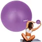 Mini piłka gimnastyczna do pilates rehabilitacyjna 25cm z pompką ręczną, kolor fioletowy, REBEL ACTIVE Mini piłka gimnastyczna do pilates rehabilitacyjna 25cm z pompką ręczną, kolor fioletowy, REBEL ACTIVE