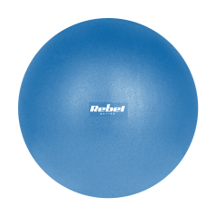 Mini piłka gimnastyczna do pilates rehabilitacyjna 25cm z pompką ręczną, kolor niebieski , REBEL ACTIVE