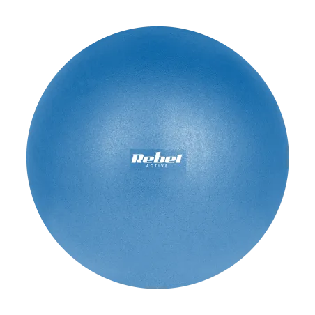 Mini piłka gimnastyczna do pilates rehabilitacyjna 25cm z pompką ręczną, kolor niebieski , REBEL ACTIVE