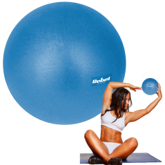 Mini piłka gimnastyczna do pilates rehabilitacyjna 25cm z pompką ręczną, kolor niebieski , REBEL ACTIVE
