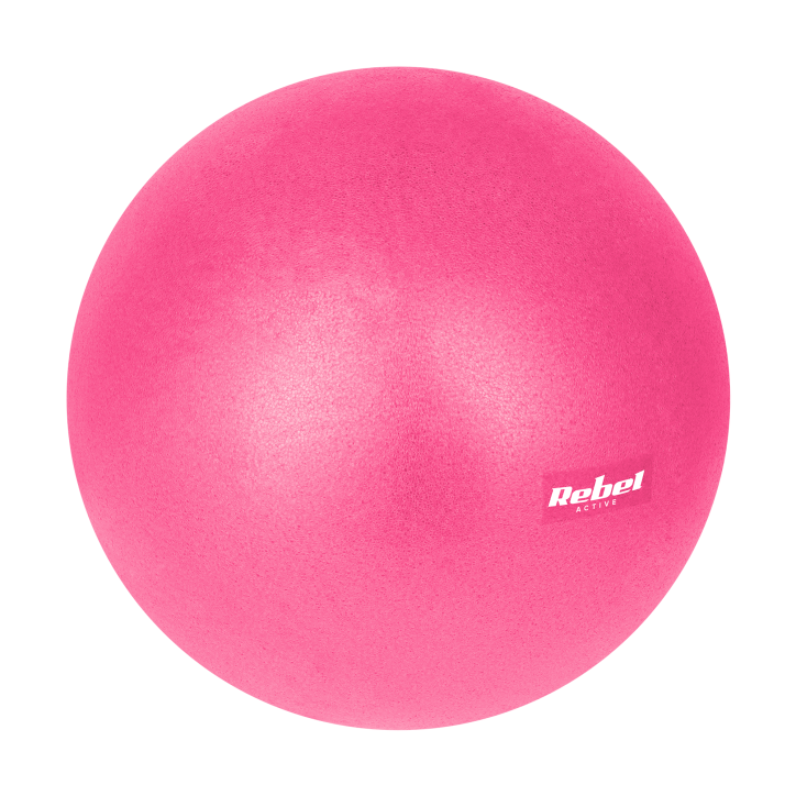 Mini piłka gimnastyczna do pilates rehabilitacyjna 25cm z pompką ręczną, kolor różowy, REBEL ACTIVE Mini piłka gimnastyczna do pilates rehabilitacyjna 25cm z pompką ręczną, kolor różowy, REBEL ACTIVE