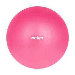 Mini piłka gimnastyczna do pilates rehabilitacyjna 25cm z pompką ręczną, kolor różowy, REBEL ACTIVE