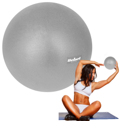 Mini piłka gimnastyczna do pilates rehabilitacyjna 25cm z pompką ręczną, kolor szary , REBEL ACTIVE