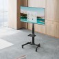 Mobilny uchwyt TV - stojak z półką Mobilny uchwyt TV - stojak z półką