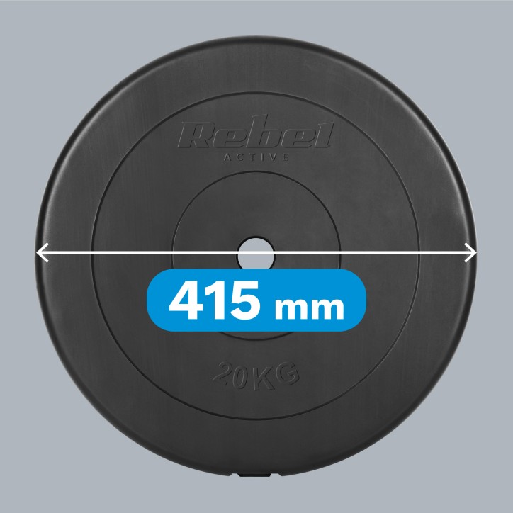Obciążenie bitumiczne 20kg, otwór 31mm, talerz klasyczny, REBEL ACTIVE Obciążenie bitumiczne 20kg, otwór 31mm, talerz klasyczny, REBEL ACTIVE