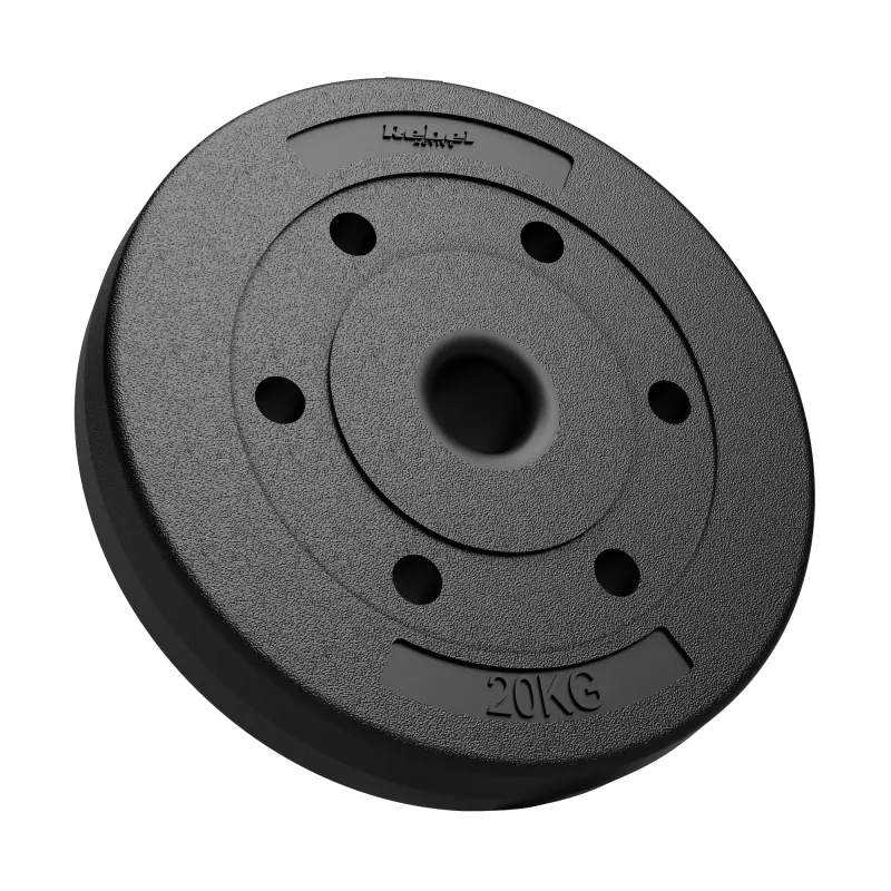 Obciążenie bitumiczne 20kg, otwór 51mm - do sztang olimpijskich, REBEL ACTIVE