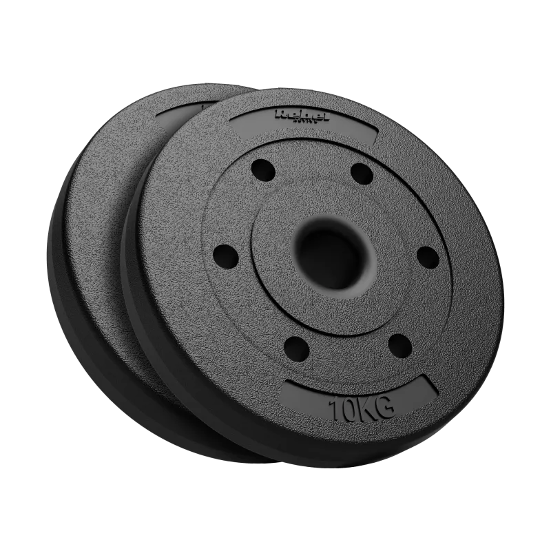 Zestaw obciążeń bitumicznych 2x10kg, otwór 51mm - do sztang olimpijskich, REBEL ACTIVE