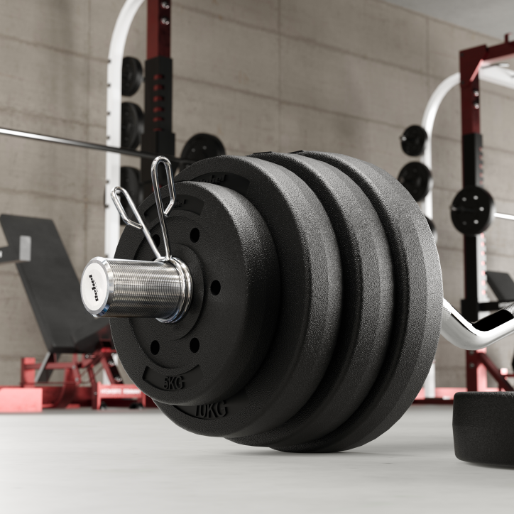 Zestaw obciążeń bitumicznych 2x10kg, otwór 51mm - do sztang olimpijskich, REBEL ACTIVE Zestaw obciążeń bitumicznych 2x10kg, otwór 51mm - do sztang olimpijskich, REBEL ACTIVE