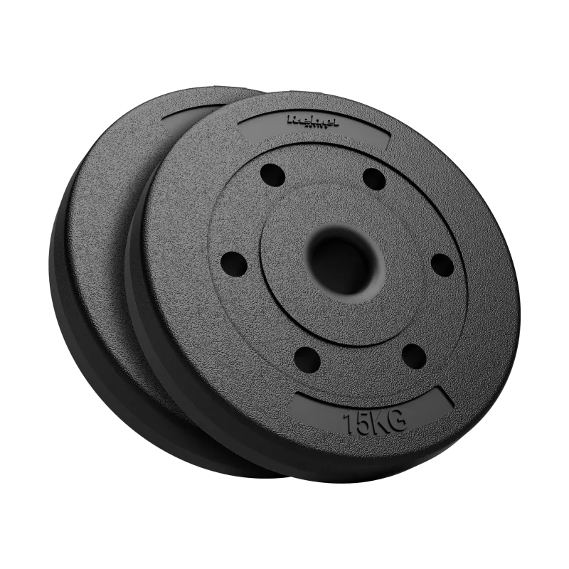 Zestaw obciążeń bitumicznych 2x15kg, otwór 51mm - do sztang olimpijskich, REBEL ACTIVE