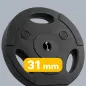 Zestaw obciążeń bitumicznych 2x10kg, otwór 31mm, talerz z uchwytami, REBEL ACTIVE Zestaw obciążeń bitumicznych 2x10kg, otwór 31mm, talerz z uchwytami, REBEL ACTIVE