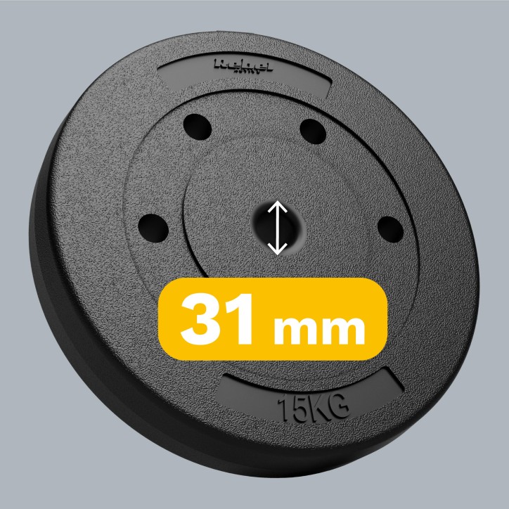 Zestaw obciążeń bitumicznych 2x15kg, otwór 31mm, REBEL ACTIVE Zestaw obciążeń bitumicznych 2x15kg, otwór 31mm, REBEL ACTIVE
