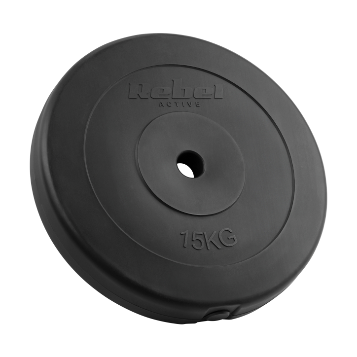 Zestaw obciążeń bitumicznych 2x15kg, otwór 31mm, talerz klasyczny, REBEL ACTIVE Zestaw obciążeń bitumicznych 2x15kg, otwór 31mm, talerz klasyczny, REBEL ACTIVE