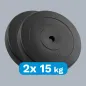 Zestaw obciążeń bitumicznych 2x15kg, otwór 31mm, talerz klasyczny, REBEL ACTIVE