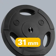 Zestaw obciążeń bitumicznych 2x15kg, otwór 31mm, talerz z uchwytami, REBEL ACTIVE