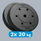 Zestaw obciążeń bitumicznych 2x20kg, otwór 31mm, REBEL ACTIVE Zestaw obciążeń bitumicznych 2x20kg, otwór 31mm, REBEL ACTIVE