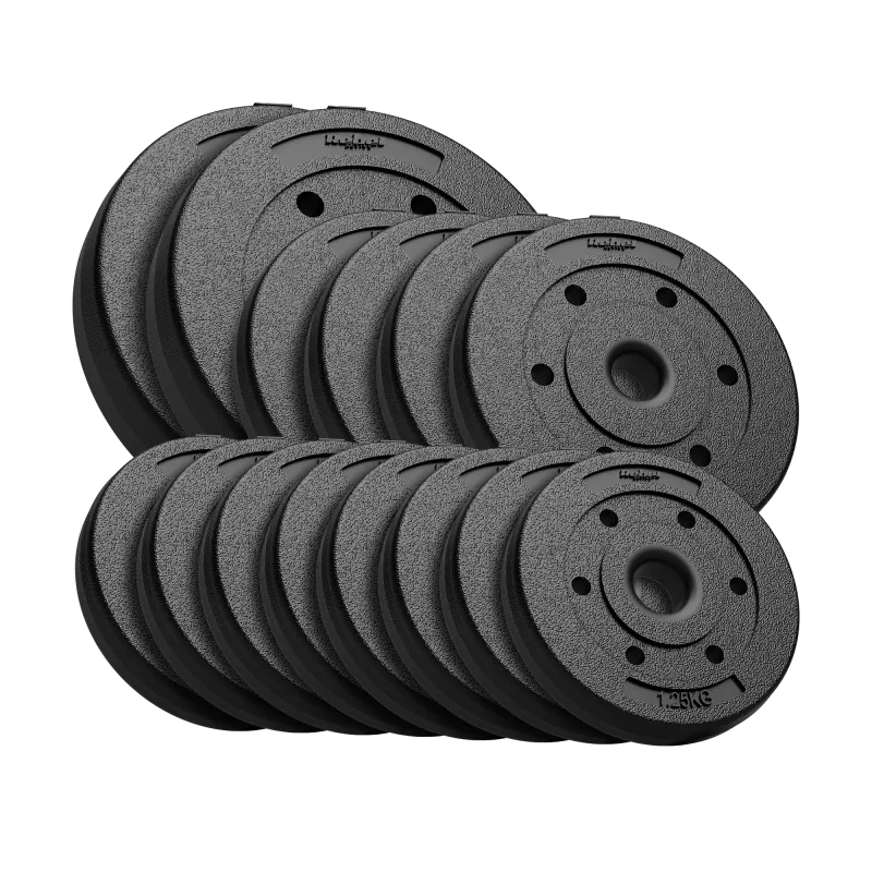 Zestaw obciążeń bitumicznych 30kg ( 8x1.25kg + 4x2.5kg + 2x5kg ), otwór 31mm, REBEL ACTIVE