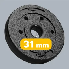 Zestaw obciążeń bitumicznych 4x1.25kg, otwór 31mm, REBEL ACTIVE