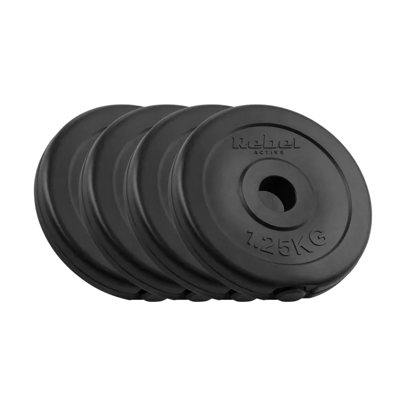 Zestaw obciążeń bitumicznych 4x1.25kg, otwór 31mm, talerz klasyczny, REBEL ACTIVE