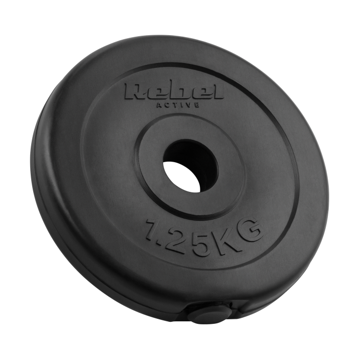 Zestaw obciążeń bitumicznych 4x1.25kg, otwór 31mm, talerz klasyczny, REBEL ACTIVE Zestaw obciążeń bitumicznych 4x1.25kg, otwór 31mm, talerz klasyczny, REBEL ACTIVE