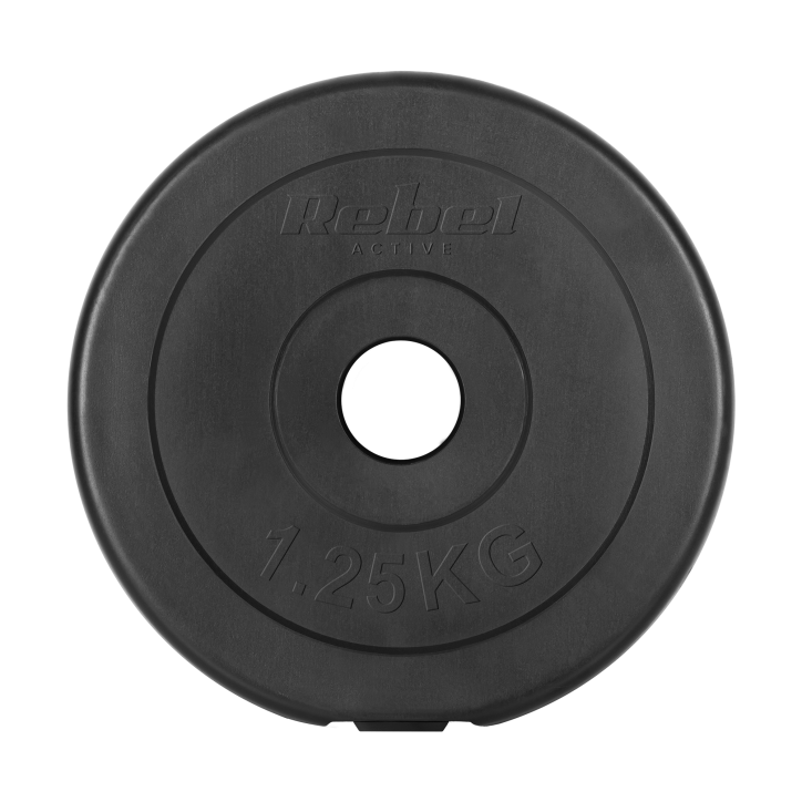 Zestaw obciążeń bitumicznych 4x1.25kg, otwór 31mm, talerz klasyczny, REBEL ACTIVE Zestaw obciążeń bitumicznych 4x1.25kg, otwór 31mm, talerz klasyczny, REBEL ACTIVE