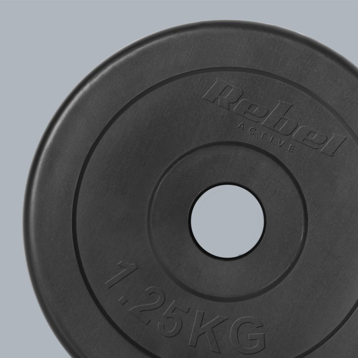 Zestaw obciążeń bitumicznych 4x1.25kg, otwór 31mm, talerz klasyczny, REBEL ACTIVE Zestaw obciążeń bitumicznych 4x1.25kg, otwór 31mm, talerz klasyczny, REBEL ACTIVE