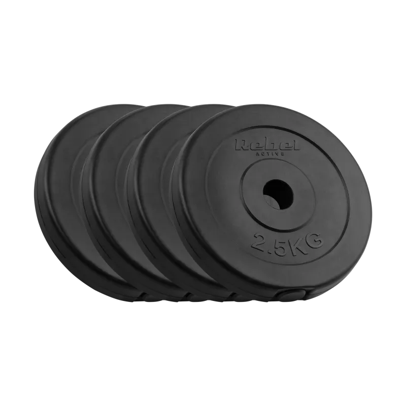 Obciążenie bitumiczne zestaw 4x2.5kg, otwór 31mm, talerz klasyczny, REBEL ACTIVE Obciążenie bitumiczne zestaw 4x2.5kg, otwór 31mm, talerz klasyczny, REBEL ACTIVE