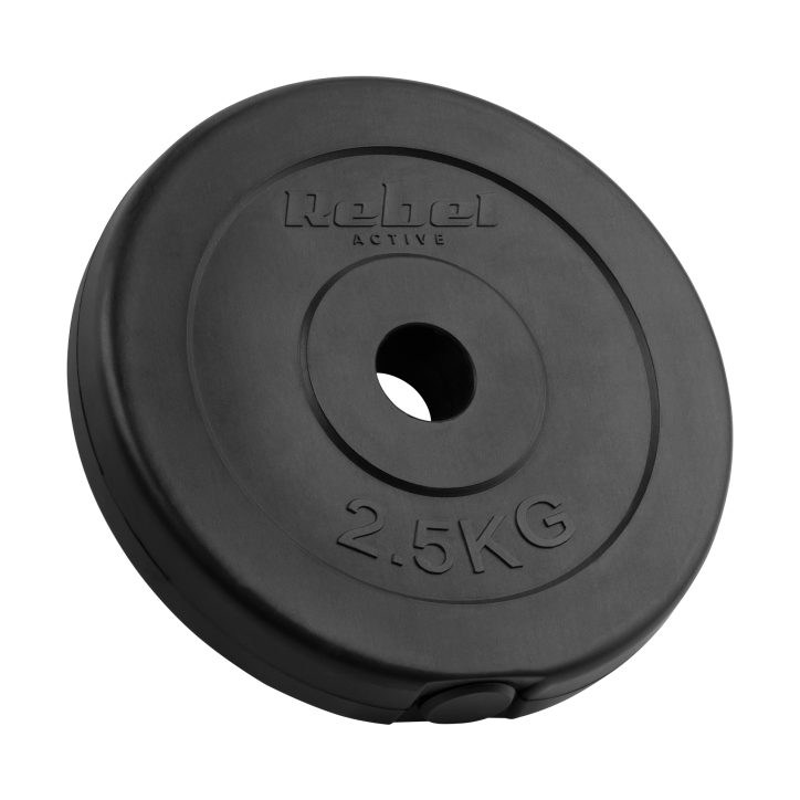 Zestaw obciążeń bitumicznych 4x2.5kg, otwór 31mm, talerz klasyczny, REBEL ACTIVE Zestaw obciążeń bitumicznych 4x2.5kg, otwór 31mm, talerz klasyczny, REBEL ACTIVE
