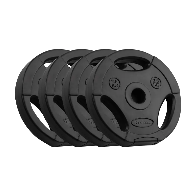 Obciążenie bitumiczne zestaw 4x2.5kg, otwór 31mm, talerz z uchwytami, REBEL ACTIVE Obciążenie bitumiczne zestaw 4x2.5kg, otwór 31mm, talerz z uchwytami, REBEL ACTIVE