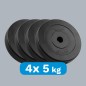 Zestaw obciążeń bitumicznych 4x5kg, otwór 31mm, talerz klasyczny, REBEL ACTIVE Zestaw obciążeń bitumicznych 4x5kg, otwór 31mm, talerz klasyczny, REBEL ACTIVE