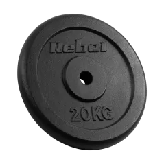 Obciążenie żeliwne 20kg, otwór 31mm, talerz klasyczny, REBEL ACTIVE