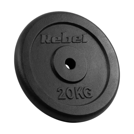 Obciążenie żeliwne 20kg, otwór 31mm, talerz klasyczny, REBEL ACTIVE