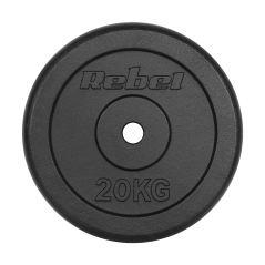 Obciążenie żeliwne 20kg, otwór 31mm, talerz klasyczny, REBEL ACTIVE