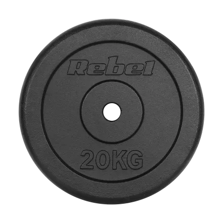 Obciążenie żeliwne 20kg, otwór 31mm, talerz klasyczny, REBEL ACTIVE