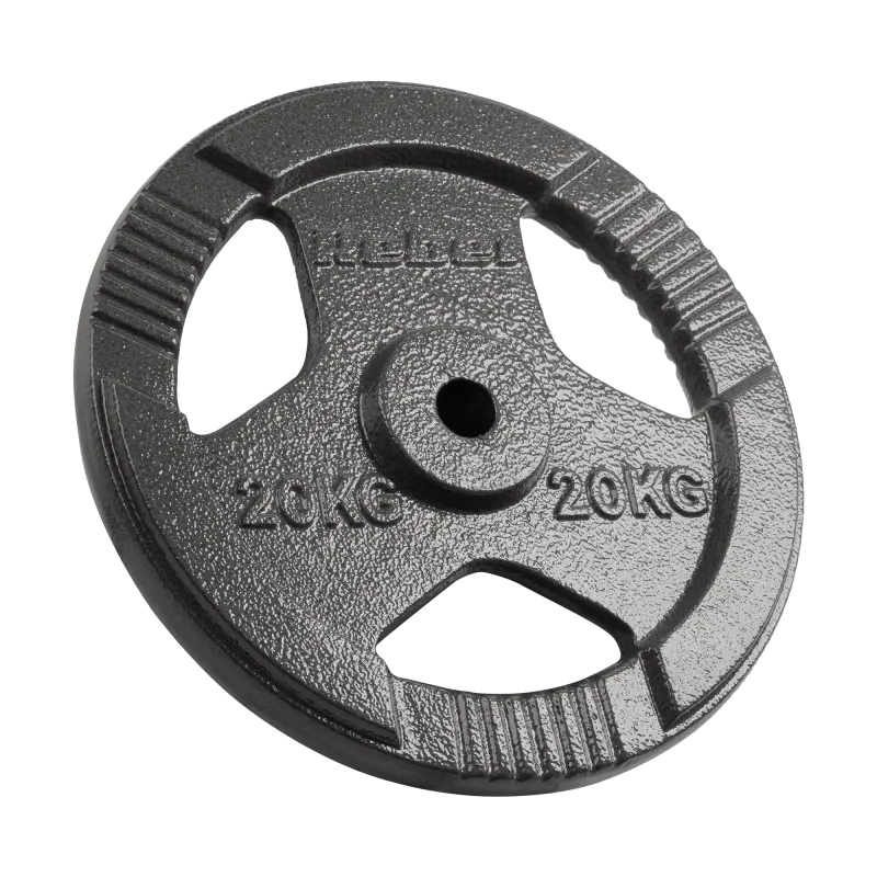 Obciążenie żeliwne 20kg, otwór 31mm, talerz z uchwytami, REBEL ACTIVE Obciążenie żeliwne 20kg, otwór 31mm, talerz z uchwytami, REBEL ACTIVE