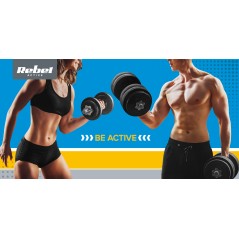 Obciążenie żeliwne 20kg, otwór 31mm, talerz z uchwytami, REBEL ACTIVE