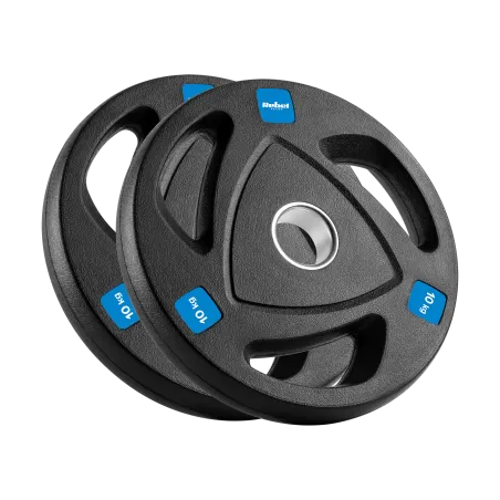 Obciążenie żeliwne olimpijskie gumowane zestaw 2x10kg, otwór 51mm , REBEL ACTIVE