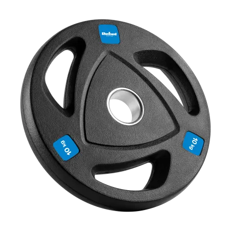 Zestaw obciążeń żeliwnych gumowanych 2x10kg, otwór olimpijski 51mm, REBEL ACTIVE
