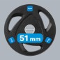 Zestaw obciążeń żeliwnych gumowanych 2x10kg, otwór olimpijski 51mm, REBEL ACTIVE Zestaw obciążeń żeliwnych gumowanych 2x10kg, otwór olimpijski 51mm, REBEL ACTIVE