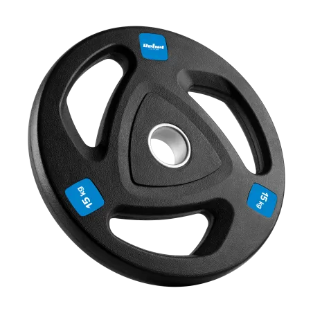 Zestaw obciążeń żeliwnych gumowanych 2x15kg, otwór olimpijski 51mm, REBEL ACTIVE