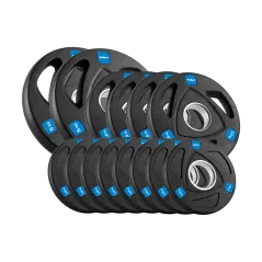 Obciążenie żeliwne olimpijskie gumowane zestaw 30kg ( 8x1.25kg + 4x2.5kg + 2x5kg ), otwór 51mm , REBEL ACTIVE